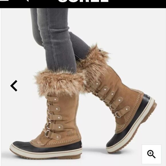 Sorel Women Joan Arctic waterproof snow winter suede leather Boot faux fur Sz  7 - Picture 1 of 12